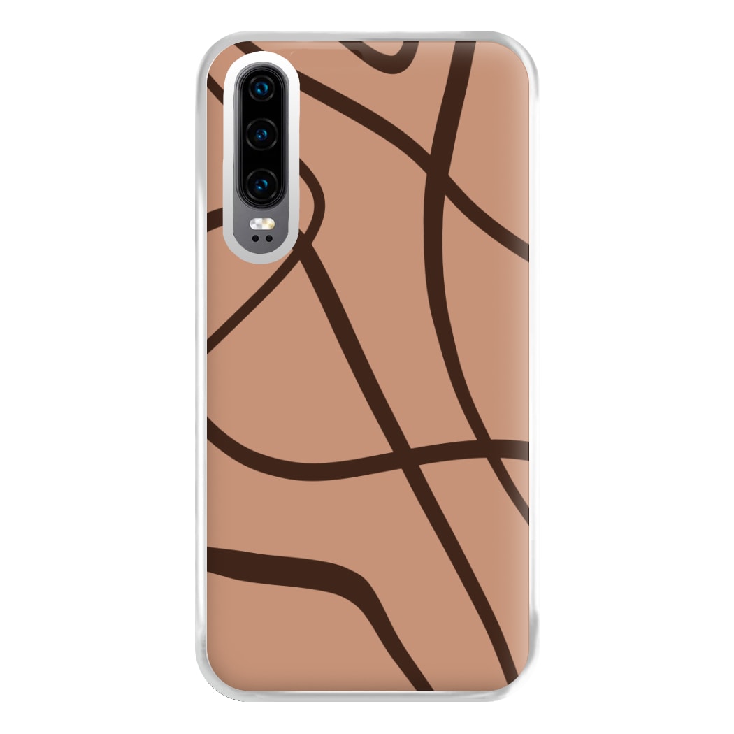 Lined Abstract Nude Phone Case for Huawei P30