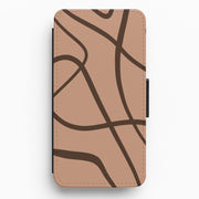 Lined Abstract Nude Flip / Wallet Phone Case 1