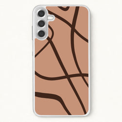 Lined Abstract Nude Phone Case for Galaxy A37