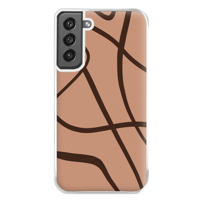 Lined Abstract Nude Phone Case for Galaxy S21FE