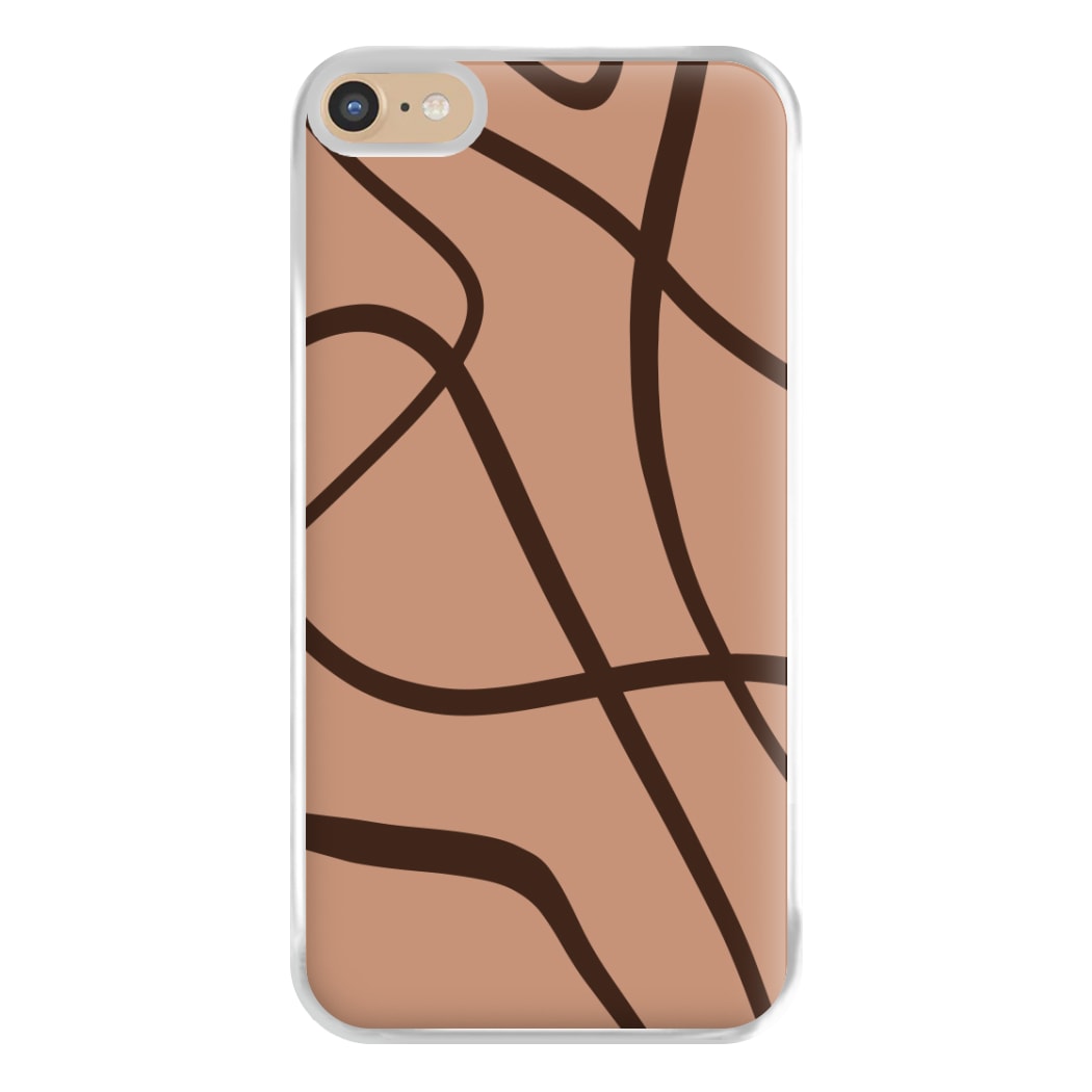 Lined Abstract Nude Phone Case for iPhone 6 Plus / 7 Plus / 8 Plus