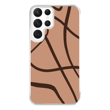 Lined Abstract Nude Phone Case for Galaxy S22 Ultra