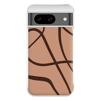 Lined Abstract Nude Phone Case for Google Pixel 8