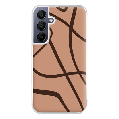 Lined Abstract Nude Phone Case for Galaxy A16