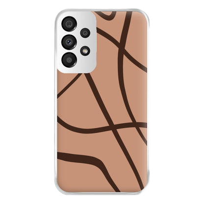 Lined Abstract Nude Phone Case for Galaxy A33