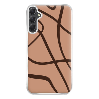 Lined Abstract Nude Phone Case for Galaxy A34