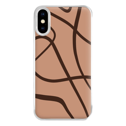 Lined Abstract Nude Phone Case for iPhone XS Max