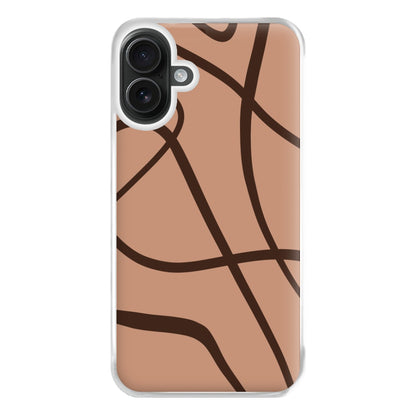 Lined Abstract Nude Phone Case for iPhone 16 Plus