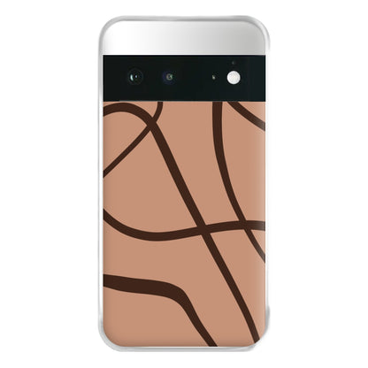 Lined Abstract Nude Phone Case for Google Pixel 6a