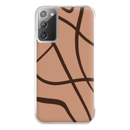 Lined Abstract Nude Phone Case for Galaxy Note 20 Ultra