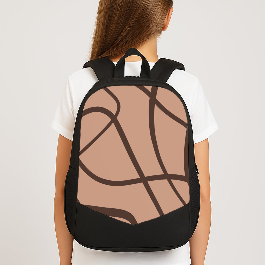 Lined Abstract Nude Large School Bag