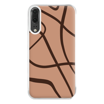 Lined Abstract Nude Phone Case for Huawei P20