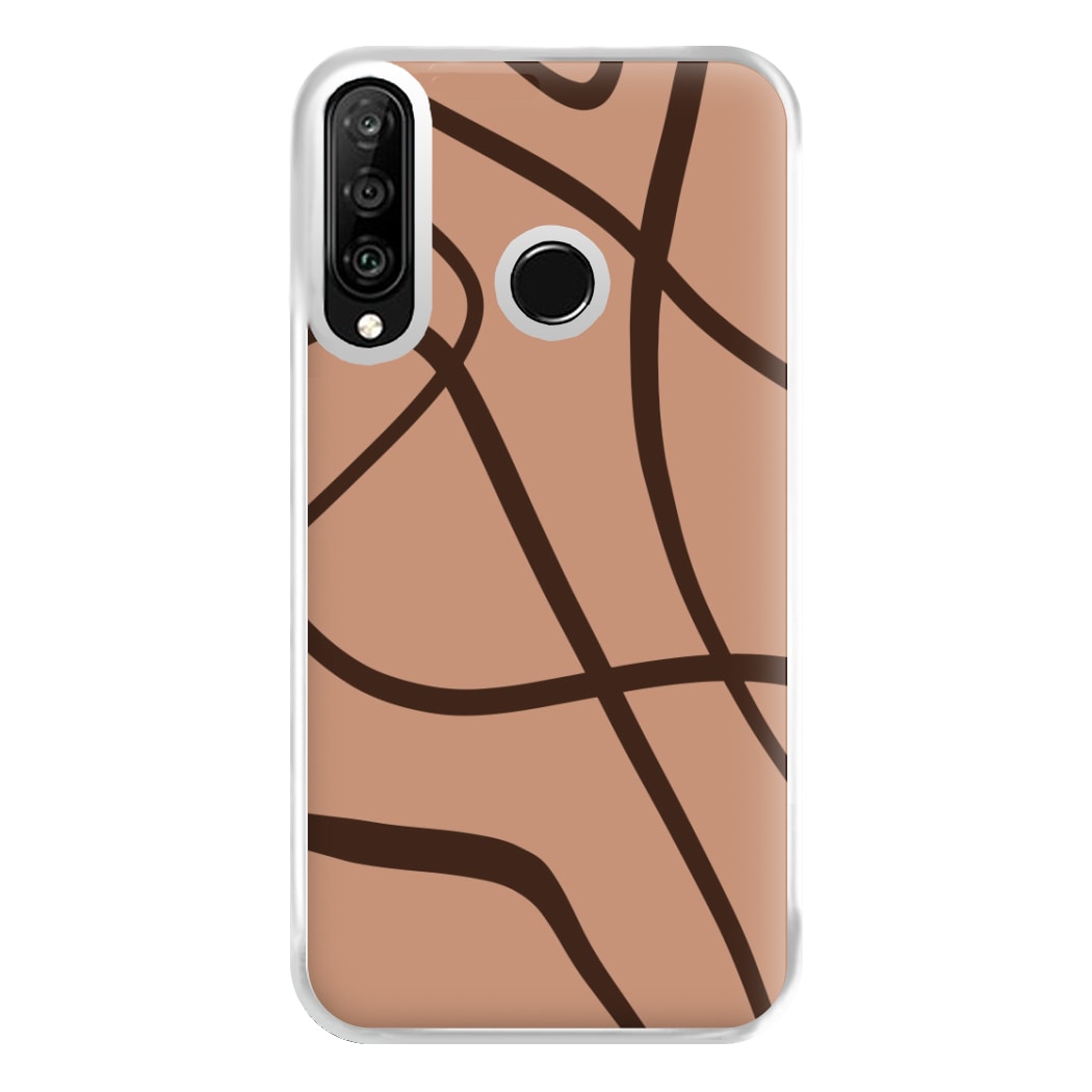 Lined Abstract Nude Phone Case for Huawei P30 Lite