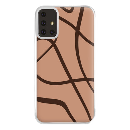 Lined Abstract Nude Phone Case for Galaxy A71