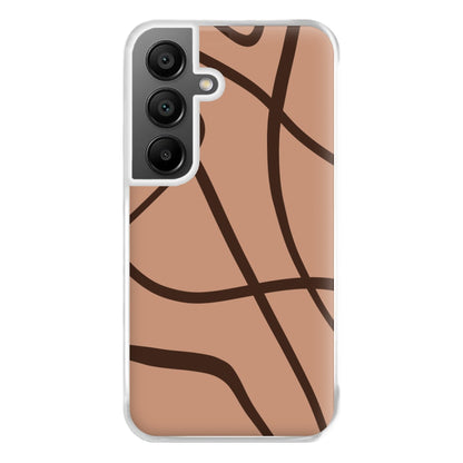 Lined Abstract Nude Phone Case for Galaxy A55