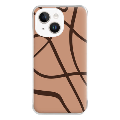 Lined Abstract Nude Phone Case for iPhone 14 Plus