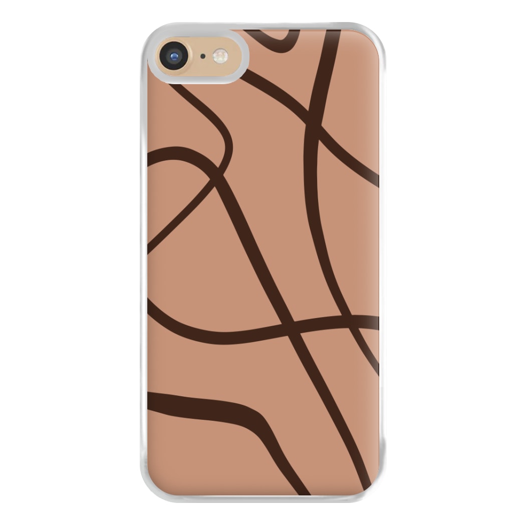 Lined Abstract Nude Phone Case for iPhone 6 / 7 / 8 / SE