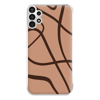 Lined Abstract Nude Phone Case for Galaxy A13