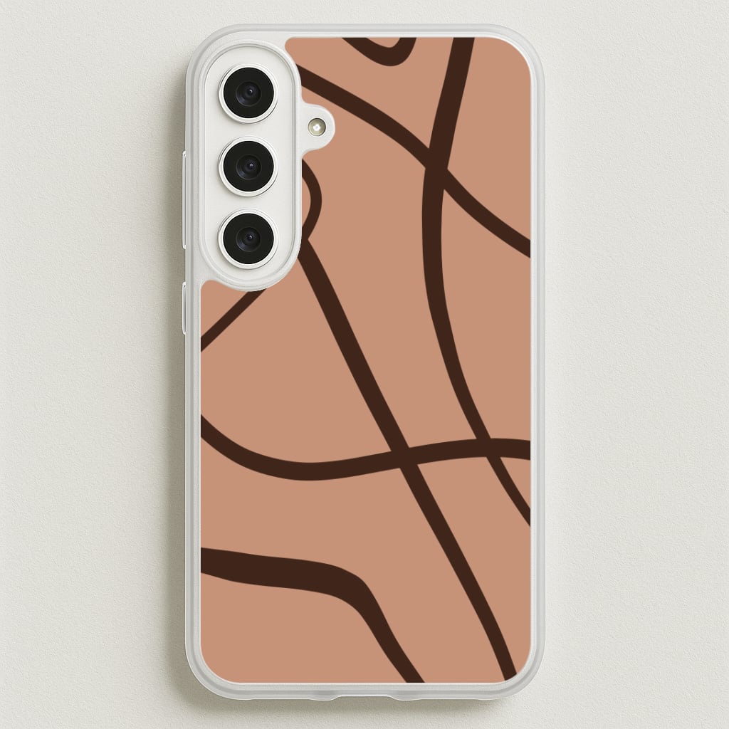 Lined Abstract Nude Phone Case for Galaxy S25FE