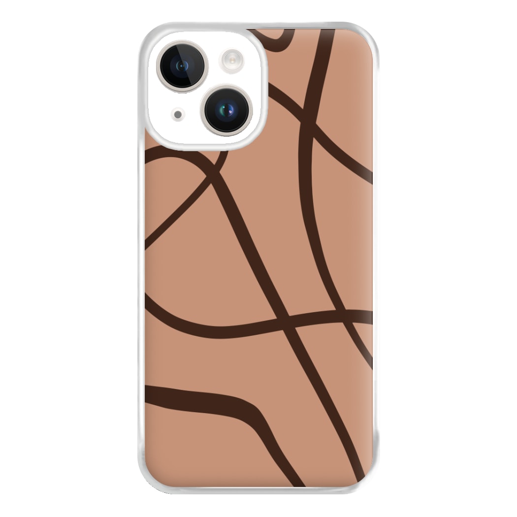 Lined Abstract Nude Phone Case for iPhone 14