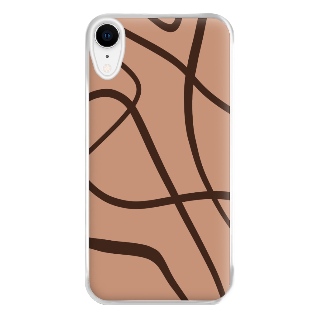 Lined Abstract Nude Phone Case for iPhone XR