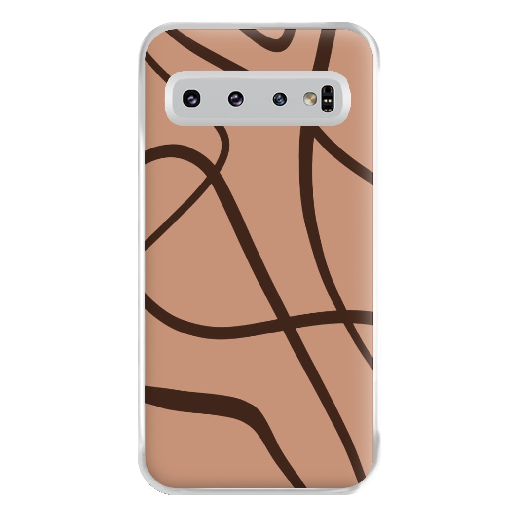 Lined Abstract Nude Phone Case for Galaxy S10 Plus