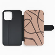Lined Abstract Nude Flip / Wallet Phone Case 2