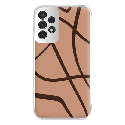 Lined Abstract Nude Phone Case for Galaxy A53