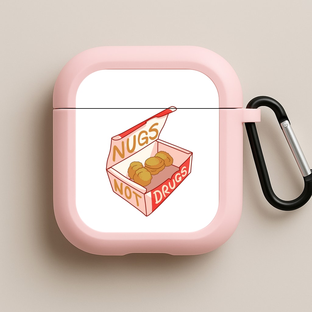 Nugs not Drugs Tumblr Style Pink AirPods Case