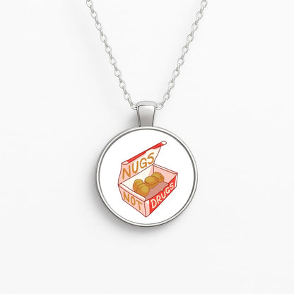 Nugs not Drugs Tumblr Style Circle Necklace