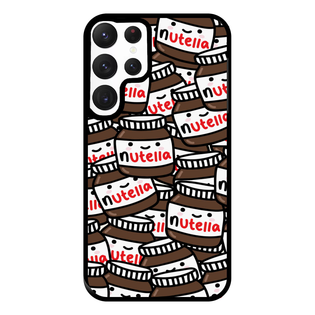 Cute Nutella Pattern Phone Case for Galaxy S22 Ultra