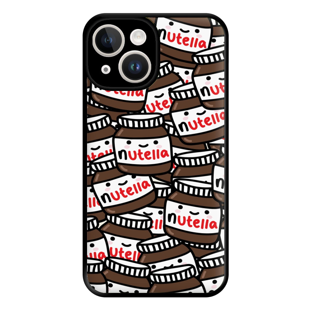 Cute Nutella Pattern Phone Case for iPhone 14