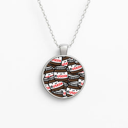 Cute Nutella Pattern Circle Necklace