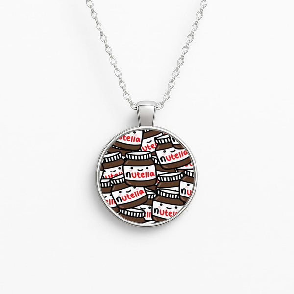 Cute Nutella Pattern Circle Necklace