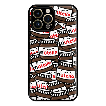 Cute Nutella Pattern Phone Case for iPhone 14 Pro Max