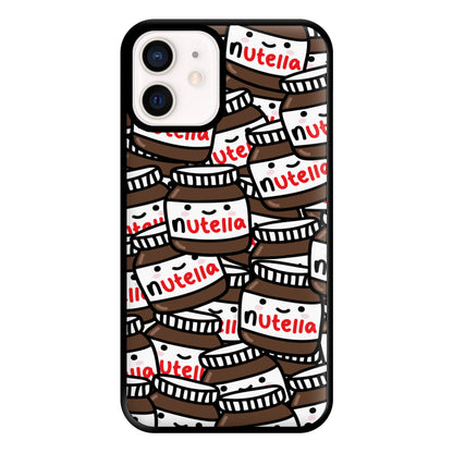 Cute Nutella Pattern Phone Case for iPhone 13 Mini