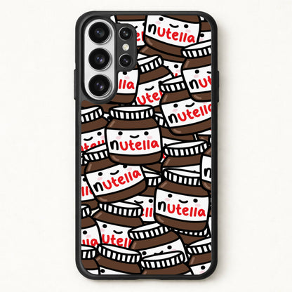 Cute Nutella Pattern Phone Case for Galaxy S26 Ultra