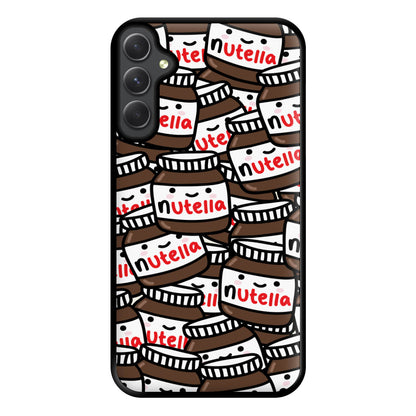 Cute Nutella Pattern Phone Case for Galaxy A34