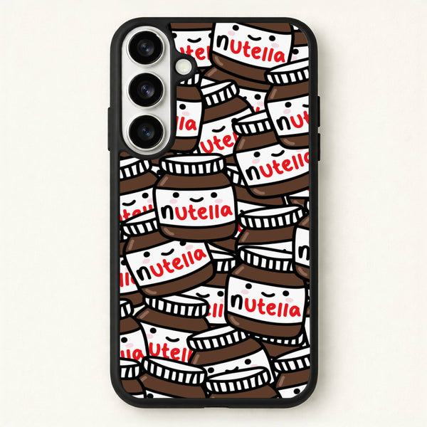 Cute Nutella Pattern Phone Case for Galaxy S26