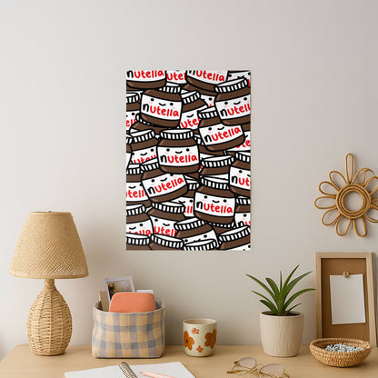Cute Nutella Pattern Art Print
