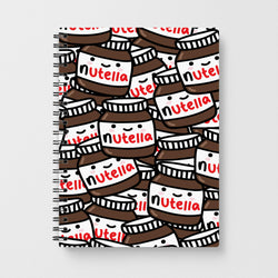 Cute Nutella Pattern Notebook - Fun Cases