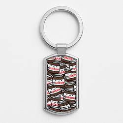 Cute Nutella Pattern Silver Keyring