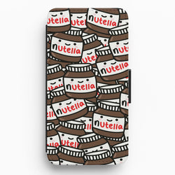 Cute Nutella Pattern Flip / Wallet Phone Case