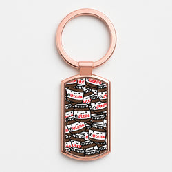 Cute Nutella Pattern Rose Gold Keyring