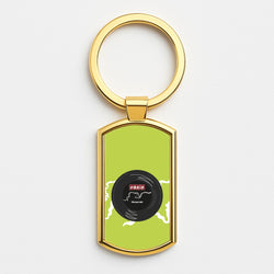 Wonderwall Record Gold Keyring
