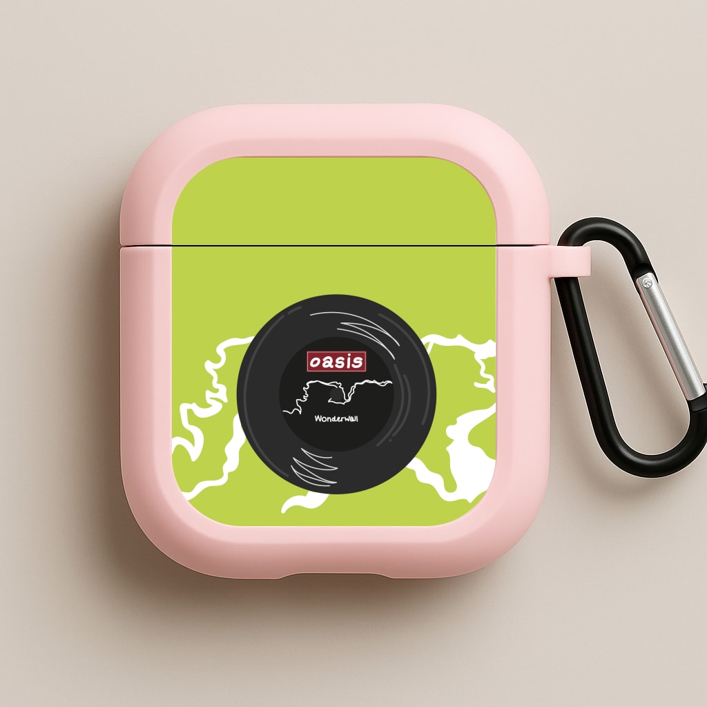 Wonderwall Record Pink AirPods Case