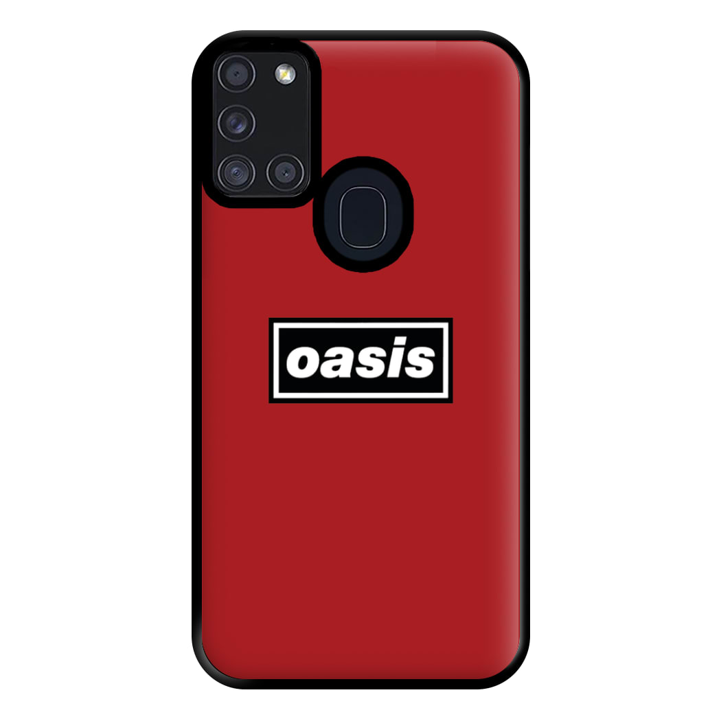 Band Name Red Phone Case for Galaxy A21s