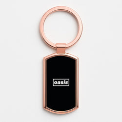Band Name Black Rose Gold Keyring
