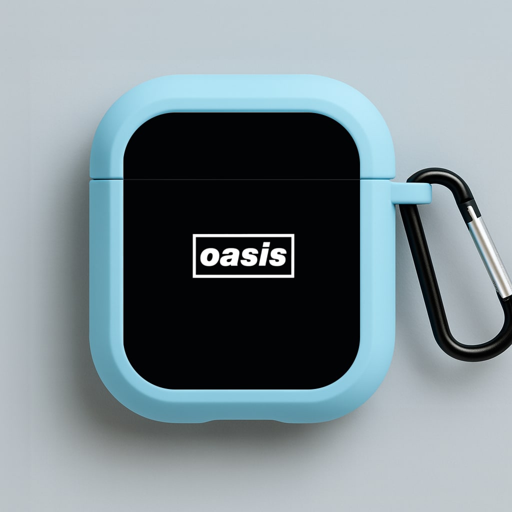 Band Name Black Blue AirPods Case