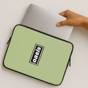 Band Name Green Laptop Sleeve 2